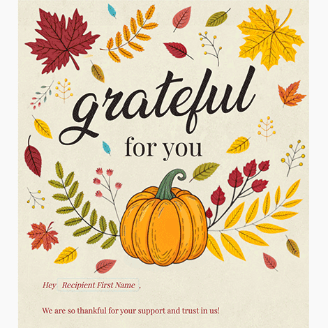 Grateful For You Client Thanksgiving eCard